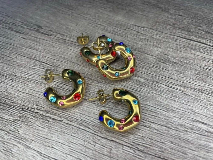 DIAMANTE HOOP DE COLORES