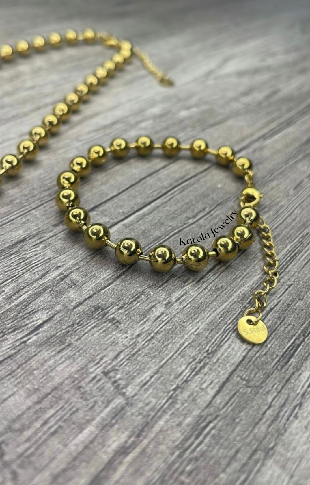 CHOCKER CHUNKY NECKLACE AND BRACELET🪩