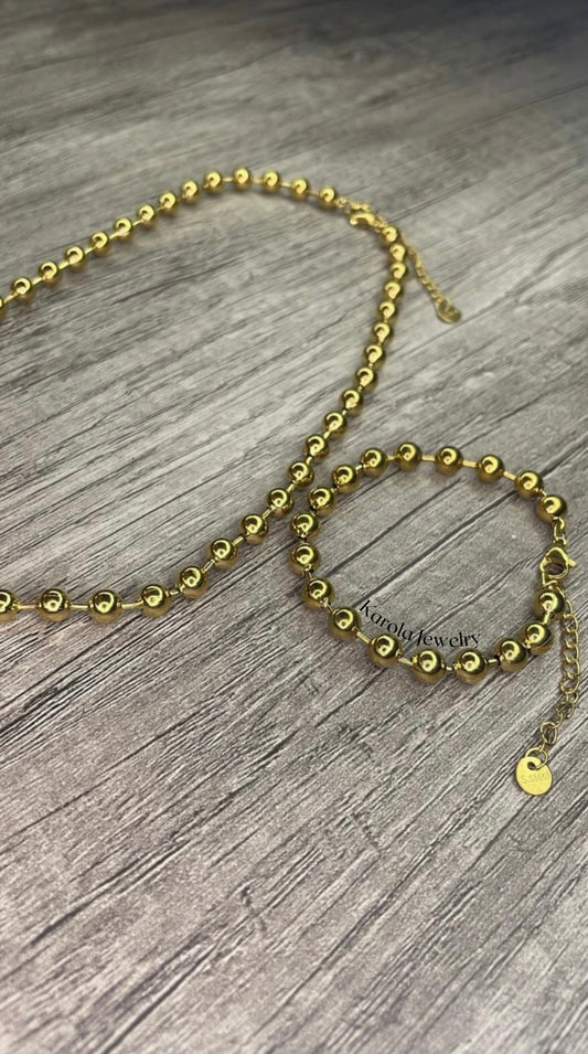 CHOCKER CHUNKY NECKLACE AND BRACELET🪩